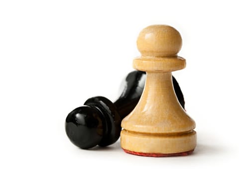 White and black chess figures