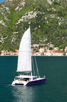 The Bay of Kotor view in spring