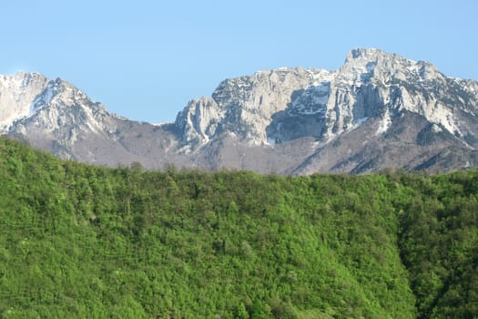 The Bay of Kotor view in spring