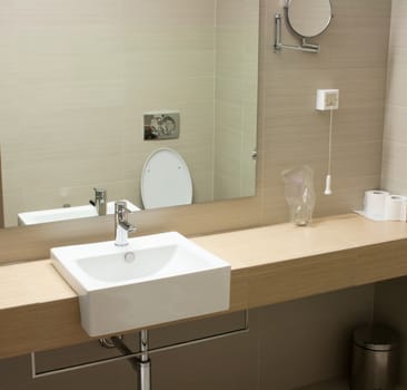 Modern design of a bathroom