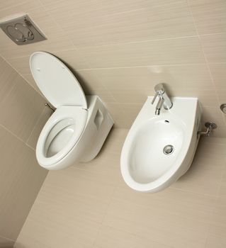 Modern design of a bathroom