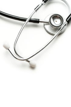 Stethoscope on the white background
