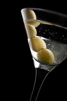 Martini cocktail with olive