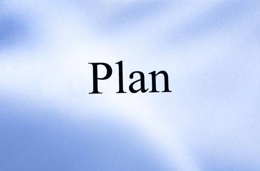 Plan conception in blue