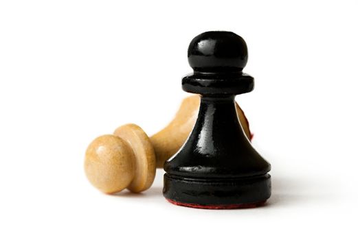 White and black chess figures