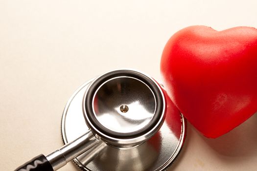 Stethoscope and red heart