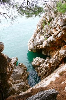 Rocks and sea in Montenegro