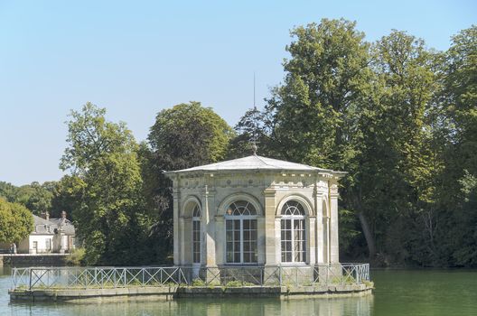 External views of the beautiful park and the castle of Fontainebleau