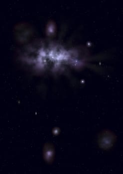 Small part of an infinite star field of space in the Universe. "Elements of this image furnished by NASA".