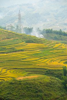 Beautiful View of mountains contain lot of terraced fields