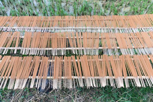 The last process of incense is to drying it exposed to sun light