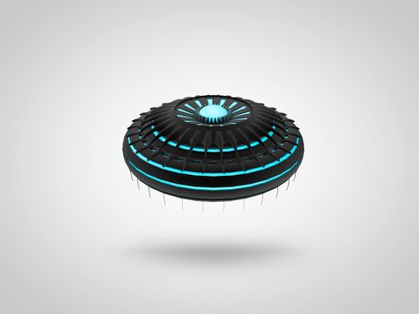 3D illistration of flying saucer