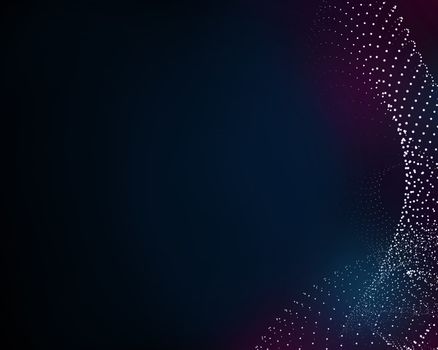 Abstract digital background with point particles