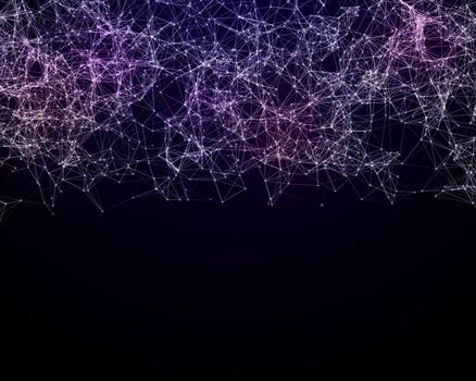 Abstract digital background with cybernetic particles