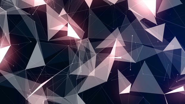 Abstract digital background with geometric particles