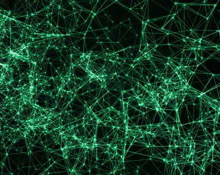 Abstract digital background with cybernetic particles