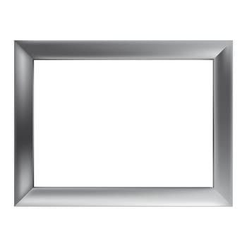 simple silver metal frame isolated on the white background