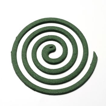 mosquito coil on a white background