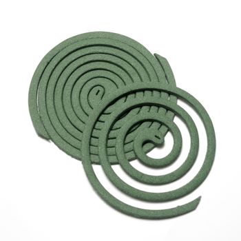 mosquito coil on a white background