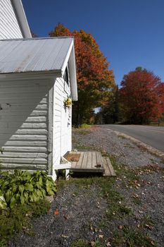 Old Country Church in Autumn Ontario Canada Bracebridge