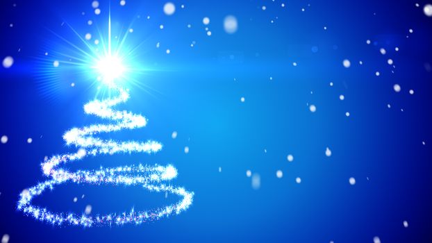 Abstract Christmas tree with some space for your text.