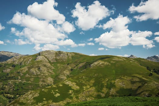 Big moutains with blue sky lanscape