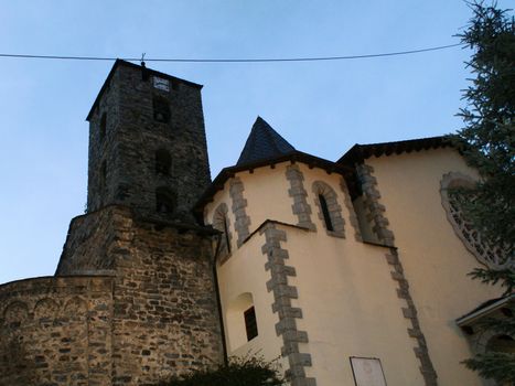 Old house in Andorra La Vella, Andorra on twilight