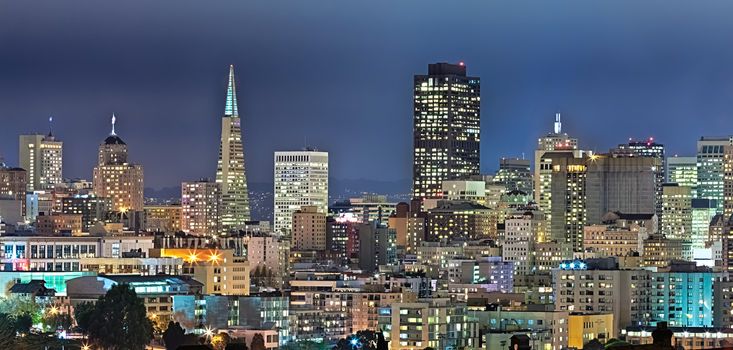 San Francisco Downtown in the twilight, California