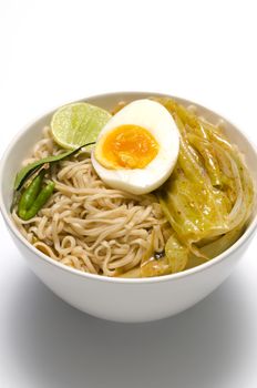 instant noodle on a white background