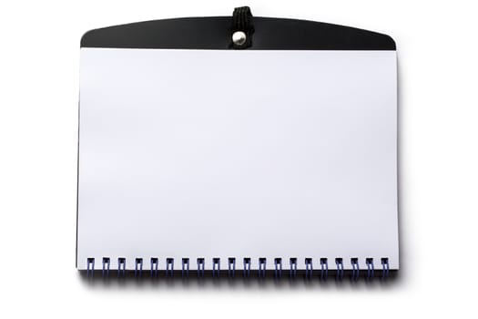 Notepad on the white background