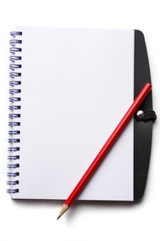 Notepad on the white background
