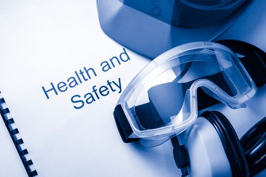 Register with goggles, earphones and helmet