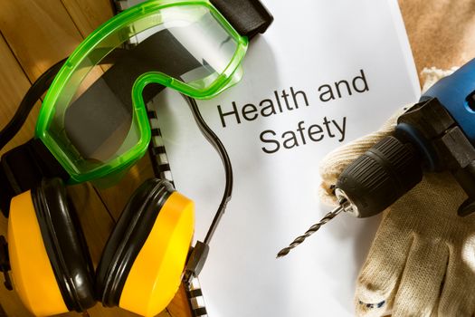 Register with goggles, drill and earphones