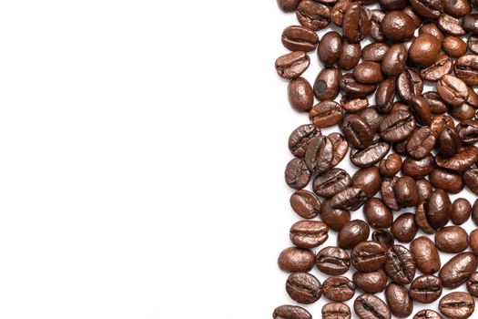 Coffee beans on white background