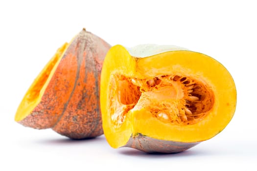 Pumpkin slice isolated on white