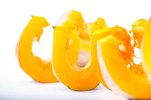Pumpkin slice isolated on white