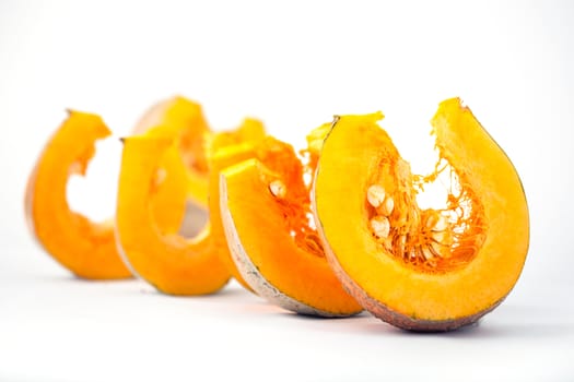 Pumpkin slice isolated on white