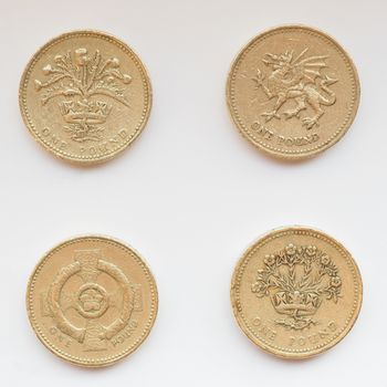 One Pound coin currency of the United Kingdom