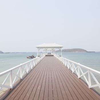 White Bridge Scenic Walk out to sea by the beach.