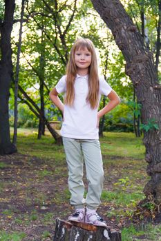 Photo of cute girl with long hair
