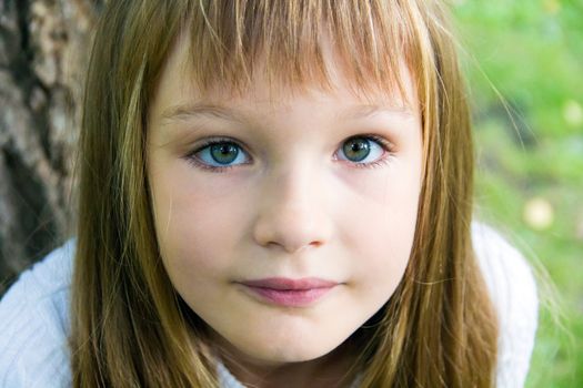 Photo of cute girl with long hair