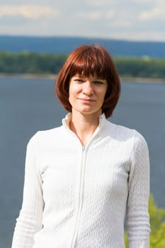 Photo of beautiful woman with brown hair