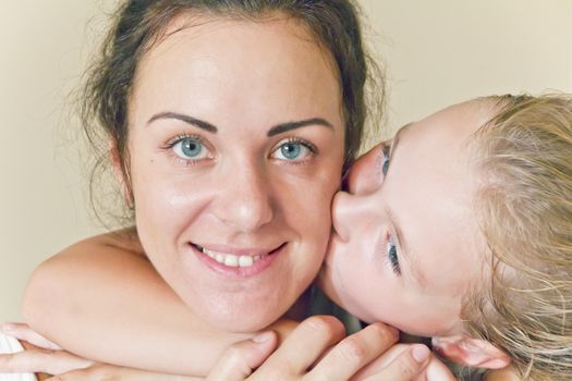 Photo of happiest family mother and daughter