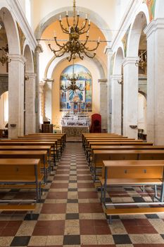 Church in small town Savoca Sicily Italy