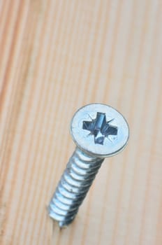 Single screw in wood