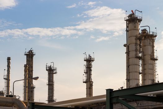 oil refinery factory, plant