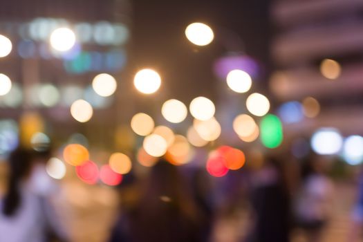 Abstract urban background with blurred buildings and street, shallow depth of focus.