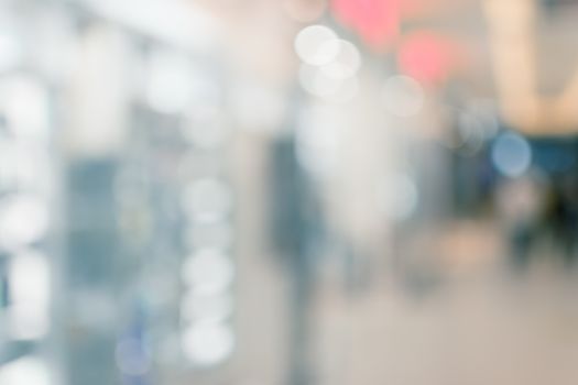 Abstract background of shopping mall, shallow depth of focus.