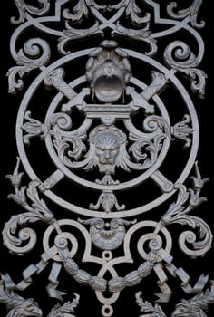 Fragment of fencing in the Winter Palace. St Petersburg, Russia