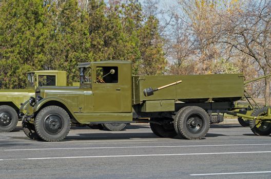 Army car ZIS-5 at the parade in 2013 timed to coincide with 70th anniversary of Red Army crossing the Dnieper River.